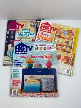 HGTV Magazine Lot 3 Issues 2014 2015 2017 Home Decor DIY Kitchen Design